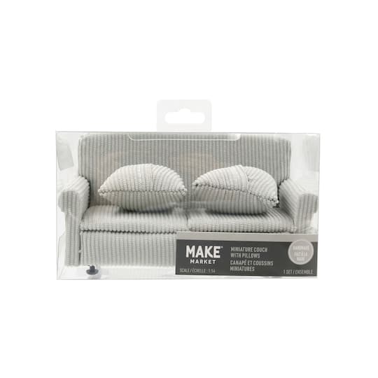 Miniature Gray Textured Couch by Make Market®